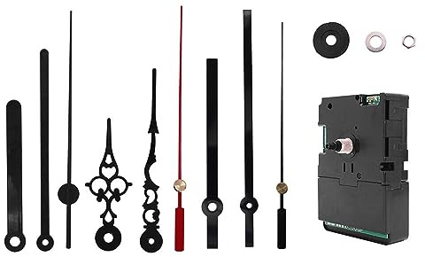 Asudaro Uhr Reparatur DIY Ersatz Kit, Uhr Mechanismus Ersatz Kit mit 3 Satz Uhrzeiger DIY Smart WiFi Uhrwerk für Quarz Wanduhr Holz Wanduhr Crafted Frameless Wanduhr Schwarz