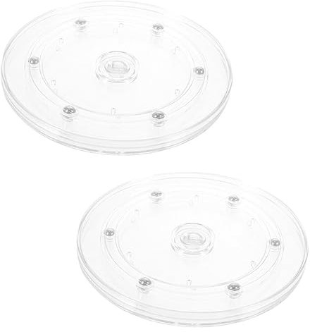 MAGICLULU 2stücke Klarer Drehnapf Aus Kunststoff Runde Drehplatte Drehnapf Für Küche Für Arbeitsplatte in Transparenter Farbe Gewürz-organizer Mit Drehbarer Ablageplatte Küchenzubehör Transp