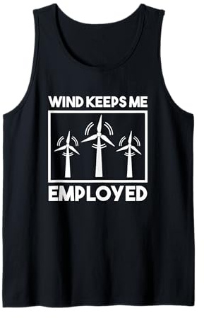 Wind Farm Renewable Energy Windmill Technician Wind Turbine Tank Top
