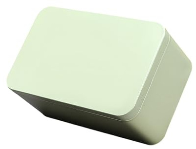 BOKIOESDE Boîte métallique en fer étamé, robuste et Durable pour des boîtes de rangement rectangulaires vides en métal, boîte à thé carrée, Beige