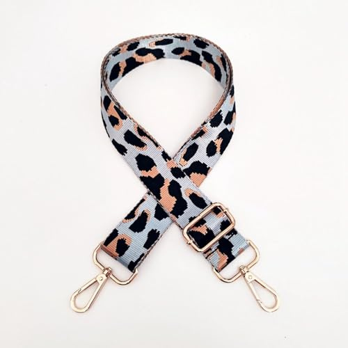 CHUYIX Verstellbarer Schultergurt Taschengurt 3.8CM Breiter Leoparden Muster Taschengurt Schulterriemen Bunter Schultergurt längenverstellbarer DIY Zubehör Tragegurt Schulterriemen