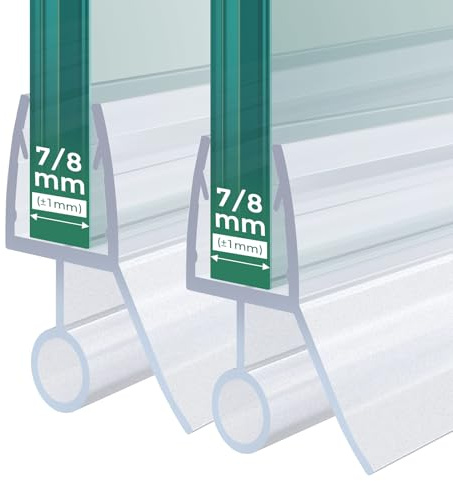 S'AFIELINA Duschdichtung 2x 100 cm – Dichtung Dusche Glastür für 7–8 mm | Zuschneidbare Dichtung Dusche Glastür, Duschlippendichtung für Duschkabine, einfache Montage im Badezimmer