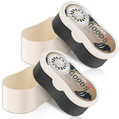 Wovnet 2 esponjas neutrales para lustrar zapatos, brillo instantáneo, pulidor de zapatos para todos los colores, chaqueta, maletín, cuero, zapatos, botas, bolsas, producto de cuidado