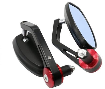 KCBHSH Seitenrückspiegel Motorrad-Lenkerendenspiegel Für Suzuki GSR 600 GSXR 750, Lenkerrückspiegel 1 Paar(ROT)