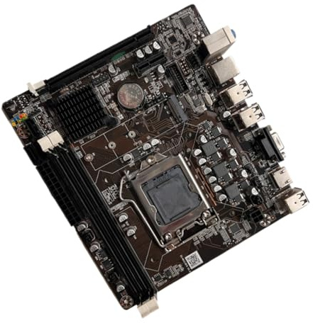 Eficiente placa base de computadora con chipset H61 con 10 puertos USB y Ethernet integrado para procesadores de CPU serie 1155