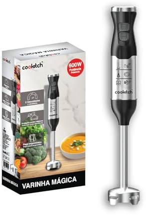 COOKITCH Batidora de Mano MATTE 600W – Diseño Premium con Acabado Inox + Velocidad Variable y 2 Modos – Potente, Ergonómica y Silenciosa – Ideal para Batidos, Sopas y Salsas