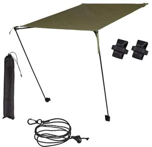 Sedie da prato a baldacchino, sedie pieghevoli da campeggio, per esterni, ripara dal sole, resistente, portatile, per sport, attività all'aperto, spiaggia, portelloni, escursionismo, viaggi