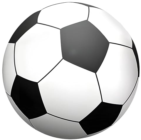 yeeplant Balón gigante de fútbol de playa de 150 cm, inflable, blanco y negro, PVC de larga duración, para fiestas, escuelas y eventos deportivos, diversión al aire libre