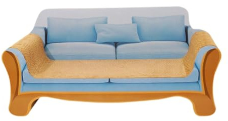 KESOTO Kratzbrett Als Erhöhtes Katzenbett Und Katzensofa Eine Robuste Kratzmatte Und EIN Spielzeug Aus Langlebiger Wellpappe für Erholsamen Schlaf für Die K, Blau