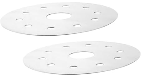 Sosoport Diffuseur de Chaleur Facile à Nettoyer 2pcs en Acier Inoxydable Argenté Plaque Conductrice de Chaleur Compatible Divers Ustensiles Cuisine Gaz et Induction
