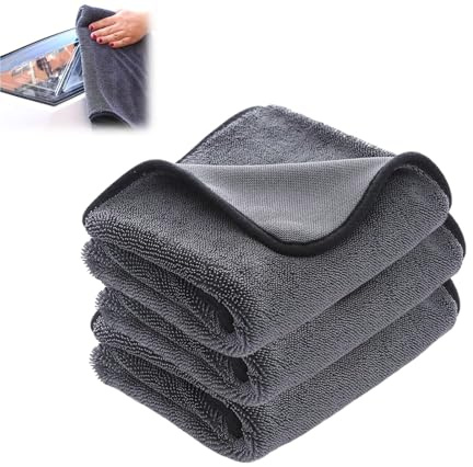 EAZHOP Ultra-Wipes Trockentuch, 3 Pcs Mikrofaser Handtuch, 40 * 40cm | Mikrofaser Trockentuc Fast Dry Auto Trockentuch, Water Jake Wundertuch, trockentuch dusche für Duschkabinen Auto Pflege