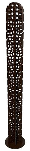 t1t, Cactus Décoratif Droit 80 cm, Motif Ajouré, Style Déco Extérieur, Brun Rouille, Acier, 13.5x80x13.5 cm, pour Jardin Terrasse Bureau, Décoration Moderne Industrielle, Intérieur/Extérieur