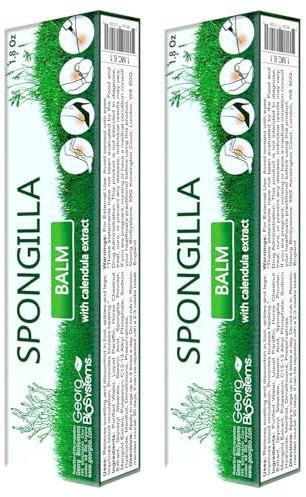 Georg BioSystems Bodyaga Balm with Horse Chestnut & Calendula – Soothing Leg Cream with Spongilla Extract – Cooling Menthol Formula for Tired Legs & Skin Texture Improvement – 1.76 oz (50g) (2 Pack)