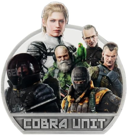 FaNaTtik Metal Gear Solid Delta Cobra Unit Medallion – Limited Edition + Individually Numbered Metal Collectible | Officially Licensed | 80 x 84mm with Display Stand
