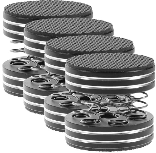 KOCKSHION 4pcs Speaker Isolation Pads Spring Feet Vibration Absorbers Aluminum Alloy Easy to Install Improves Tone for Home Audio