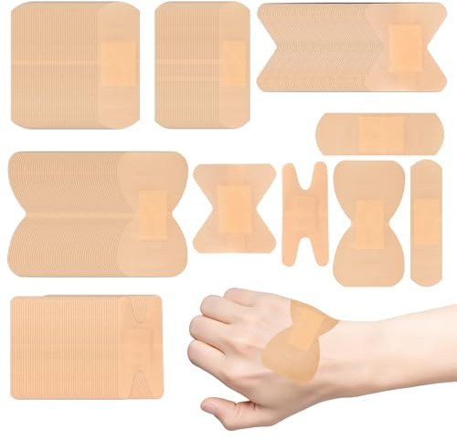 220 PCS Fingertip Elastic Apósitos Flexibles Para Las Puntas Punta Del Dedo Tiritas Cicatrizantes Punta Del Dedo Apositos Adhesivos Varios Tamaños Disponibles Ajuste Seguro Cómodo Llevar Portátil
