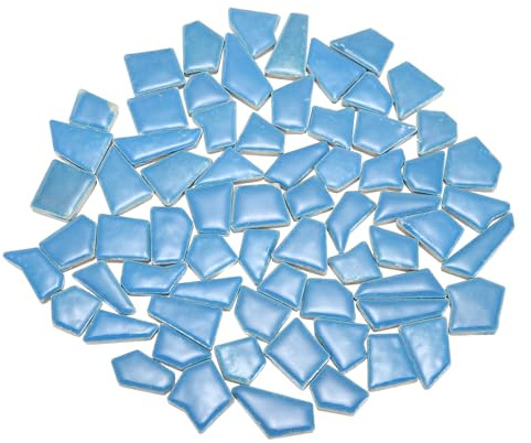 QUARKZMAN 500 G Azulejos de Mosaico Cerámico Autoadhesivos Azul Cielo