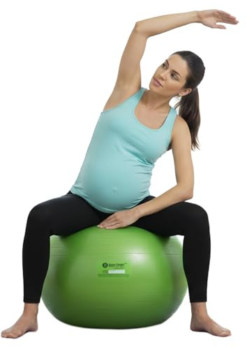 Body Sport Slow Release 55cm Exercise Ball with Pump, Gym Equipment for Home or Office, Stability Fitness Ball, Pregnancy Ball, Core Strength Training Equipment