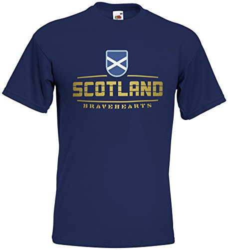 Schottland Scotland EM T-Shirt 2021 Fanshirt Navyblau XL
