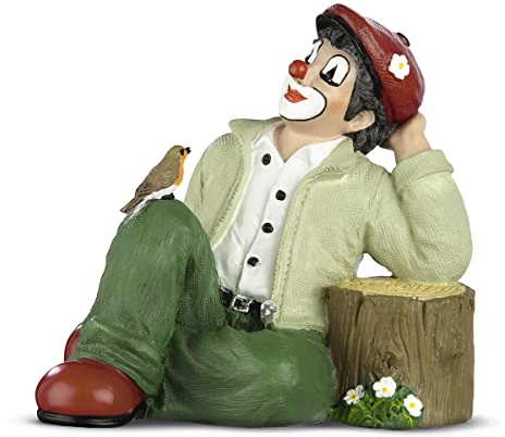 GILDE Gildeclown Figur Eine kleine Auszeit - Dekofigur und Sammlerstück handgefertigt - Lieferung im Geschenkkarton - Mehrfarbig Höhe 10 cm