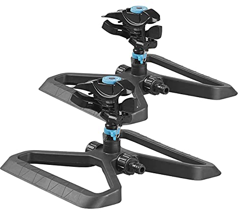 2 arroseurs à impulsion sur pied, 360°, 314 m². [Royal Gardineer]