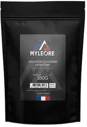 Myléore - Klassische Magnesia Extra Pure – Classic Chalk, Grip für alle Sportarten – Klettern, Crossfit, Fitnessstudio, Gewichtheben, Street Workout, Pole Dance – 350 g