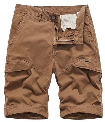 SRZYMJ Kurze Sporthose Camo Shorts Anzughose Herren Blau Stretch Baggy Jogginghose Herren Freizeithose Herren Baumwolle Arbeitshose Stützstrumpfhose Kaffee Sport Hose Herren 3/4 31