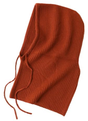 Prettystern Sciarpa con Cappuccio Balaclava in 100% Cashmere Morbido Scaldacollo Loop con Cappuccio Caldo e Leggero per Donna e Uomo Marrone Rossastro