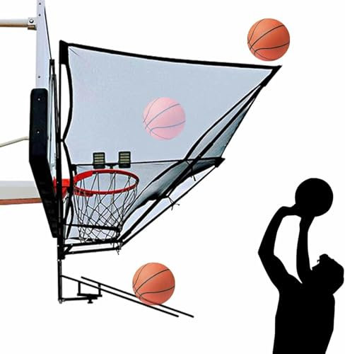 YSXXIAN Basketball-Shot-Returner-System, Basketball-Shooting-Rebounder für den Korb, Basketball-Return-Netz-Aufsatz, Basketball-Trainingshilfe