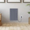 Warmehaus Anthracite 1000W Electric Ceramic Core Radiator with Smart WIFI Connection, 4 Fins Portable Electric Heater, 7-Day Timer Function, LCD Display, Energy Efficient Free Standing or Wall Mounted