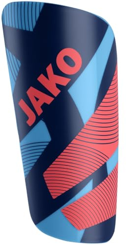 JAKO Unisex Schienbeinschoner River Light, SkyBlue/Navy/Coral, S