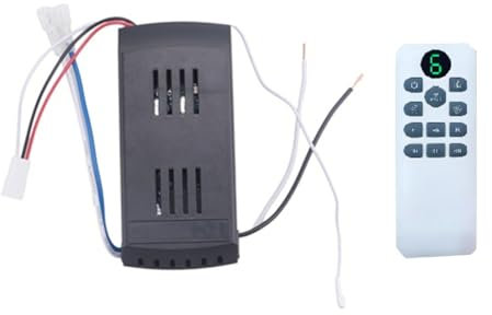 Toolvvik Kit per ventilatore da soffitto, 40 W, funzione timer a 6 , per soffitto DC e luci