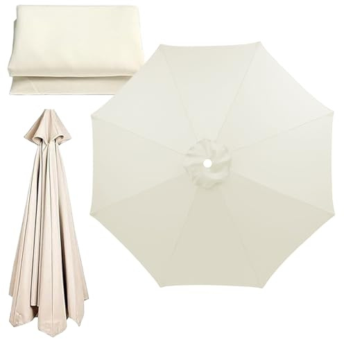 Replacement Parasol Canopy Cover with UV Protection and Waterproof Feature, Easy Installation for Patio Umbrellas