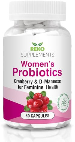 Women’s Probiotics 40 Billion CFU Fortified Enhanced with D-Mannose Cranberry Vitamin C Selenium Zinc Bio Cultures for Women Intimate Flora Gut Health |60 Vegan Capsules