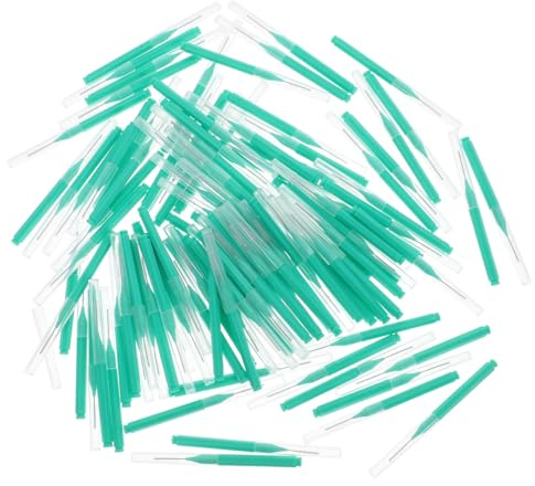 TOBBOMEY 100 piezas Cepillos Interdentales para Aparatos con Mango Portátil para Limpieza Precisa entre Dientes y Duraderos y Multifuncionales para Higiene Bucal