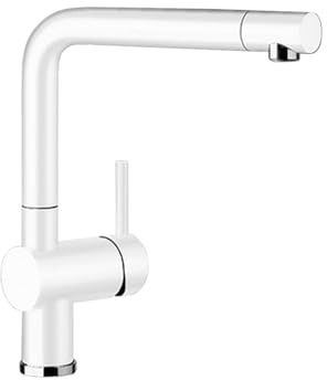 BLANCO LINUS – Modern Kitchen Mixer Tap with High Spout – High Pressure – White – 516702