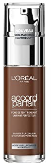 L'Oréal Paris Fondotinta Liquido, Idratazione 24H, Per Tutti Tipi di Pelle, Incarnato dal Colorito Naturale e Uniforme, Formula con Acido Ialuronico, 30 ml, 9R/C Deep Cool