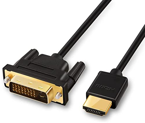 ANNNWZZD DVI vers HDMI, HDMI DVI Bidirectionnel Cable DVI vers HDMI pour TV, PC, Monitor, Projecteur 3M