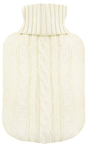 Trixes Funda De Punto Para Botella De Agua Caliente, Beige