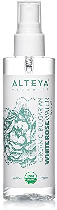Alteya Organic White Rose Water Spray 100ml - Pure Organic Rosa Alba Hydrolat - No Artificial Ingredients - USDA Certified Organic - Best for Sensitive Skin - Face Toner, Condition Hair & Scalp