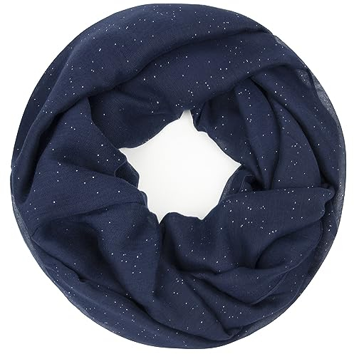 Gloop Damen Loop Schal Schlauchschal, Tuch, leichter Langschal Schlauchschal 01122-01123-P, 01123a7 Dunkelblau, Einheitsgröße