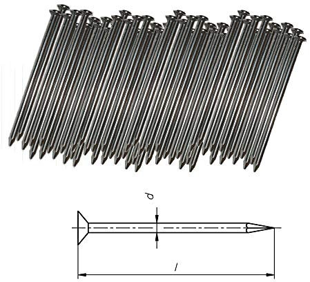 Nägel Senkkopf Baunägel DIN 1151 blank Stahlstift Stahlnägel Drahtstift Nagel 5kg (2,2x50mm)