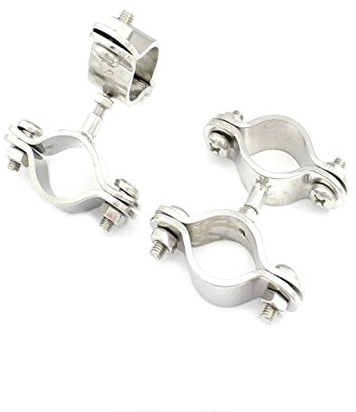 M-Teile-Store Doppel-Rohrschelle einstellbar für D= 22-30mm A2-AISI304 Schelle/Rohr