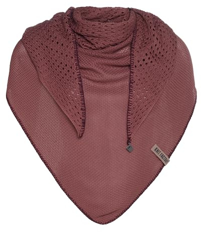 Knit Factory - April Trekantssjal - Stone Red - 190x85 cm