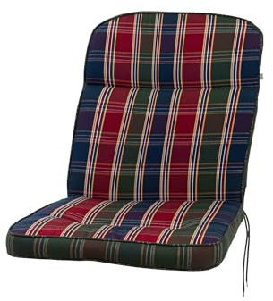 KETTtex 8699 Auflage Niederlehner Kreta rot-blau-grün kariert 100x50x7 cm Dralon Sitzpolster