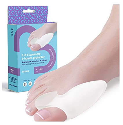 Corrector de Juanetes Doble Dureza 6 Uds + Estuche | Separador Dedos de Pie Silicona Suave | Juanetes Corrector Nocturno y Dia Mujer | Protector Dedos, Corrector Dedo Martillo y Pie de Atleta (Normal)