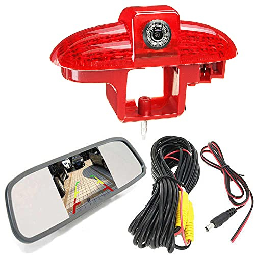 KalaKass HD Rückfahrkamera Dritte Dach Top Mount Bremsleuchte Nachtversion Hochdach Dachkamera mit Opel/Vauxhall/Combo/Master/Trafic/FIAT Scudo/Talento/Movano/Primastar/Peugeot Expert/Citroen Jumpy