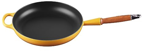 LE CREUSET Signature Cast Iron Frying Pan with Wooden Handle 28cm Nectar, 20258286720422