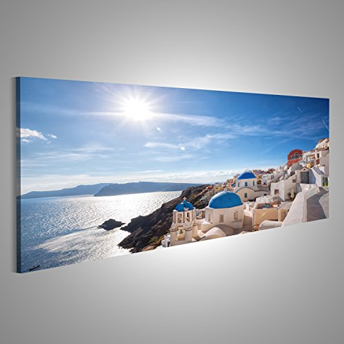 Bild auf Leinwand Oia Dorf In Santorini Island Griechenland Wandbild Poster Kunstdruck Bilder