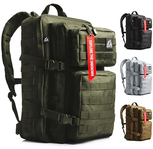 MNT10 Outdoor Rucksack 28L & 40L I Taktischer, Herren, Damen I US Cooper Rucksack I Arbeitsrucksack Herren I Army Militär, Backpack für Travel, Arbeit, Schule, Sport, Bushcraft